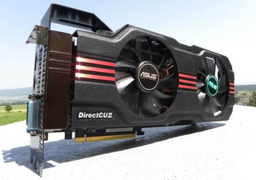 this is the DirectCU II version of the GTX 680, meaning it features a heat pipe and fan-based cooler approximately the size of mainland China. 