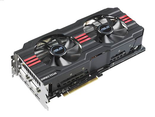 The Asus HD 7970 DirectCU II TOP's triple slot design is an amazing thing to not hear at all.