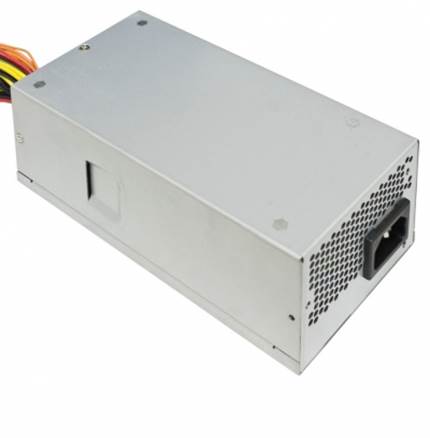 A vent grid in the PSU case that serves to exhaust the hot air