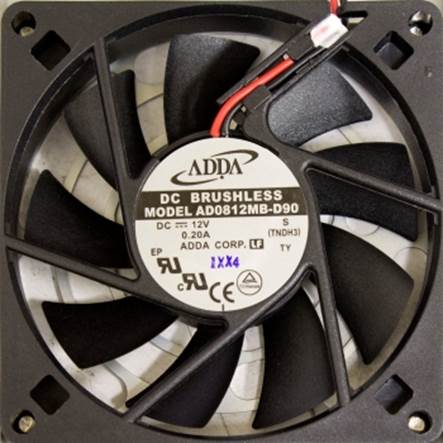 Being cooled by a 80x80x15mm ADDA AD0812MB-D90 fan