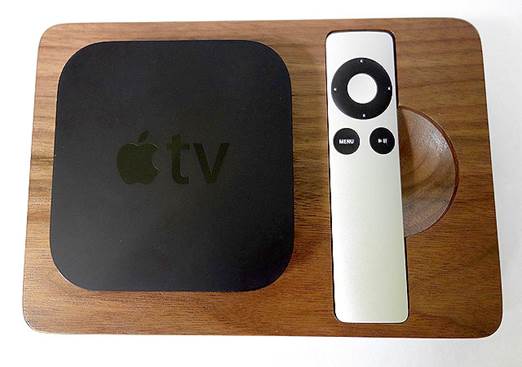 It needed to hold the the device in place and provide convenient storage for the remote control. I hope you’ll find the Bloc to be a simple solution and an elegant enhancement for AppleTV.