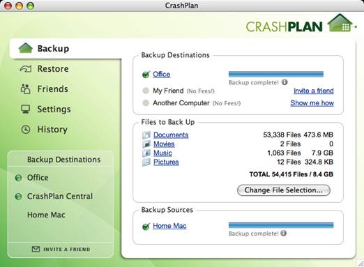 With CrashPlan, you can configure multiple destinations for your backups