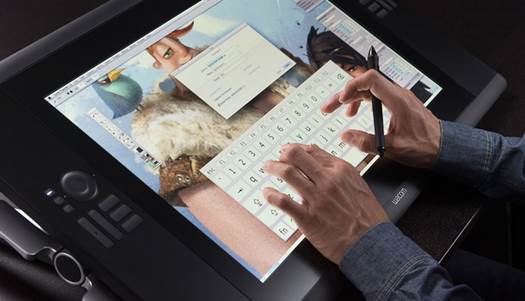 An on-screen keyboard
