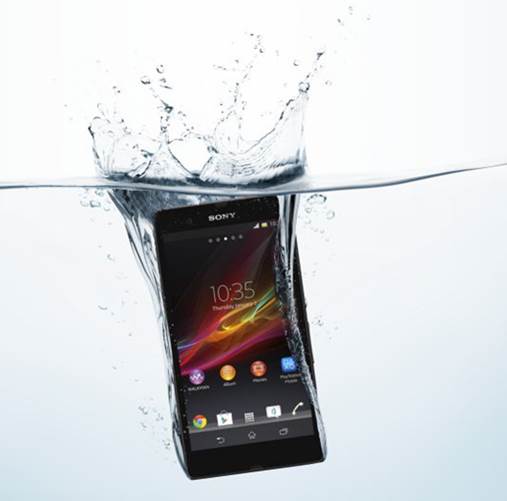 Sony’s Xperia Z is the company’s first waterproof phone