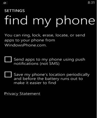 Find My Phone application