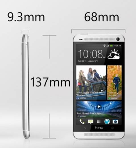  HTC One size
