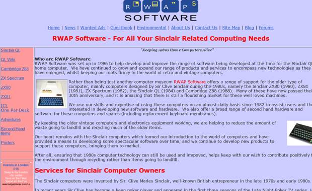 One such specialist source of parts is RWAP Software (www.rwapsoftware.co.uk) dealing in support for the Sinclair range of computers, including the Sinclair QL, Cambridge Z88 and ZX Spectrum