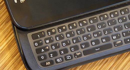 A hardware keyboard adds some extra weights to the device.
