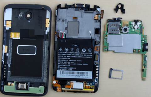 The One's 2,300mAh battery is a steady improvement in size compared with the previous high-end phones – the One X used an 1800mAh battery, while One X+’s battery was increased up to 2100mAh.