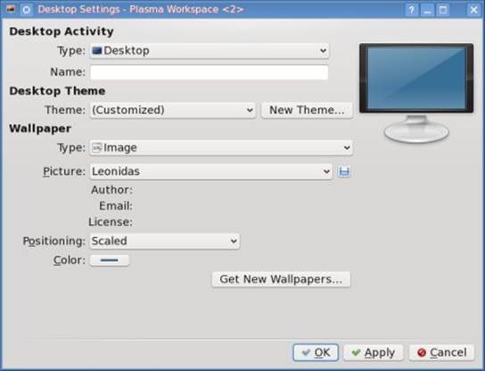 Most KDE distros ship with only the default Activity, called the Desktop Activity. 