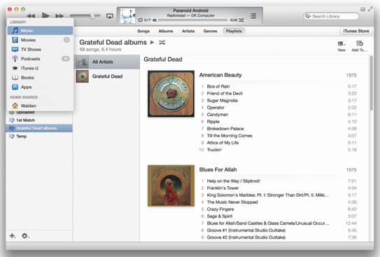 For artists, iTunes uses the album art in your library to illustrate the entries