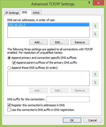 Configuring advanced DNS settings