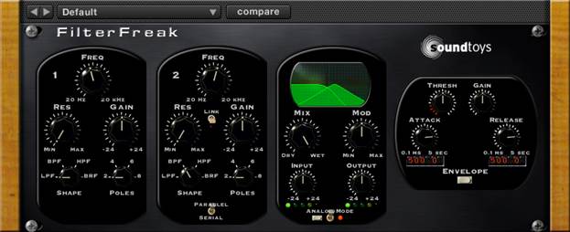 Renowned for its flexibility, SoundToys’ FilterFreak is one the most established filters around