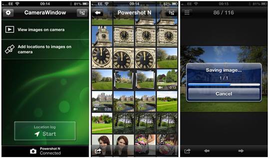 Canon app is easy to use for the purpose of downloading images and videos from the camera. 