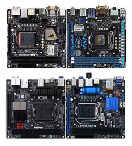 Six Mini-ITX Mainboard Based On Intel Z77 Chipset 