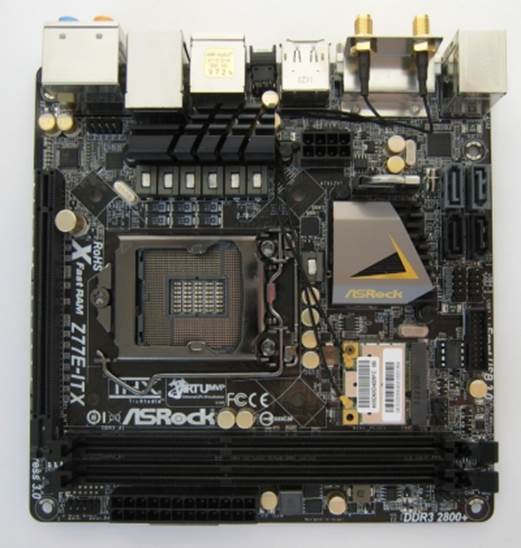 The design of the ASRock Z77E-ITX is based on a very simple principle