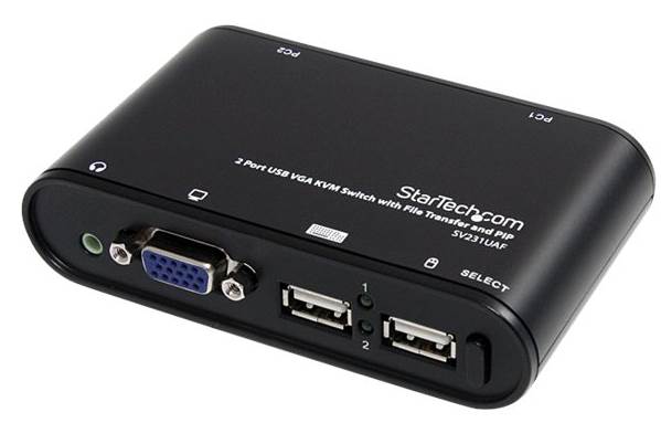  
StarTech SV231UAF 2 Port USB VGA KVM Switch

