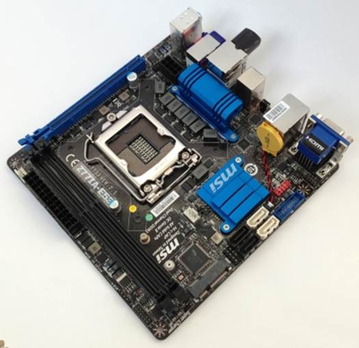The Z77IA-E53 MSI does not contain too many components
