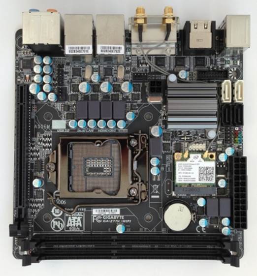 Most miniature motherboards on Intel Z77 chipset boasts similar specifications