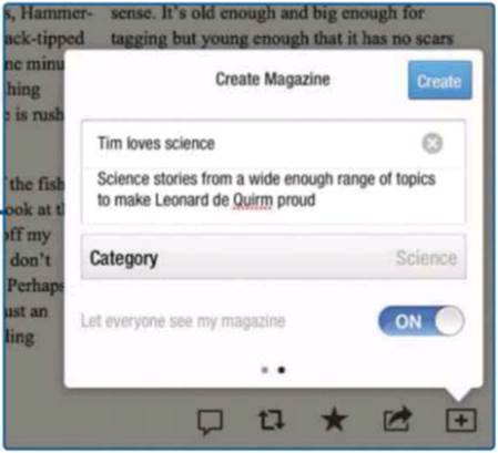 If you are using an iOS device you can create magazines more specifically