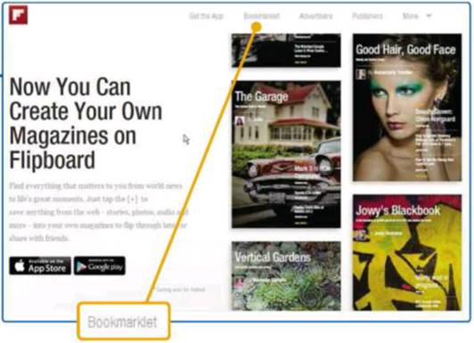 You can bookmark stories from the desktop version of Flipboard