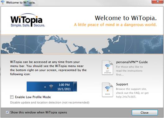 WiTopia is a useful VPN service