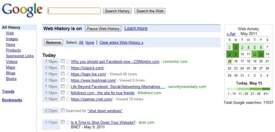 Analyze your Google account’s search history