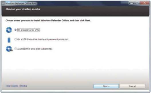 You should not reuse a DVD version of Windows Defender Offline