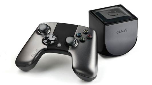 OUYA Console offers a two-tone dark gray and black color scheme, and so too does the controller