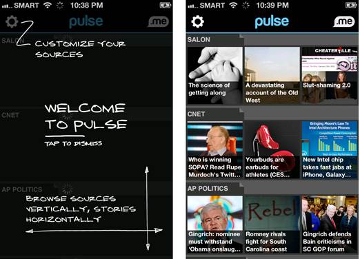 RSS feeds are now sexy and cool with the advent of the Pulse news reading app.