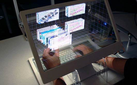A 3D see-through computer