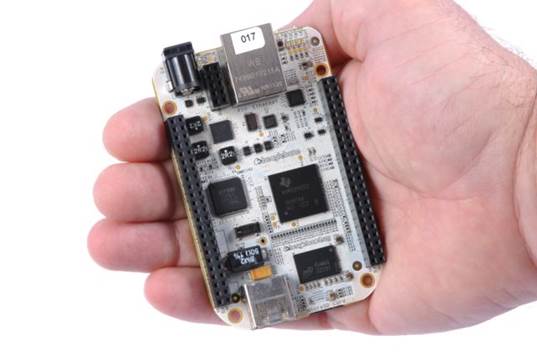 The Beaglebone is a low-cost credit-card-sized Linux computer that runs software such as Android and Ubuntu