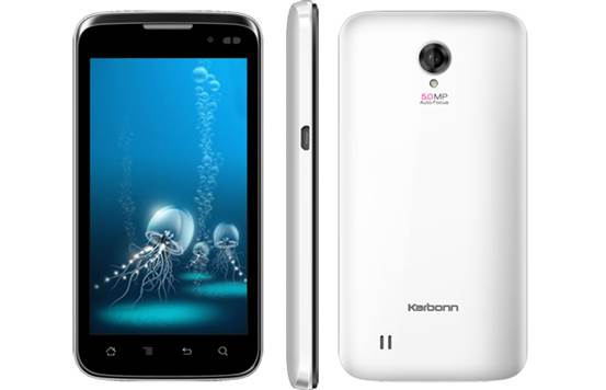 When you first see the phone, you are con¬vinced that it is certainly one of the better looking smartphone's from Karbonn.
