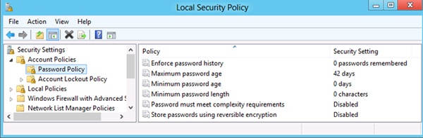 Configuring passwords for the local computer