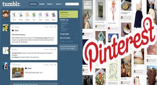 Description: Tumblr and Pinterest are two of the latest fast growing portals; these make sharing of web contents easy. 