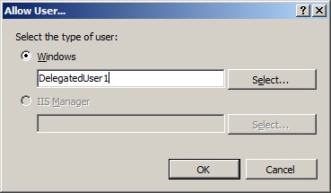 Allow User dialog box for Windows users.