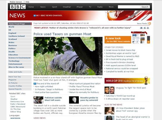 the BBC News site
