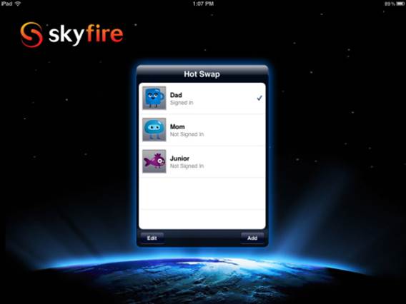 Skyfire web browser for iPad adds support for multiple accounts with HotSwap feature