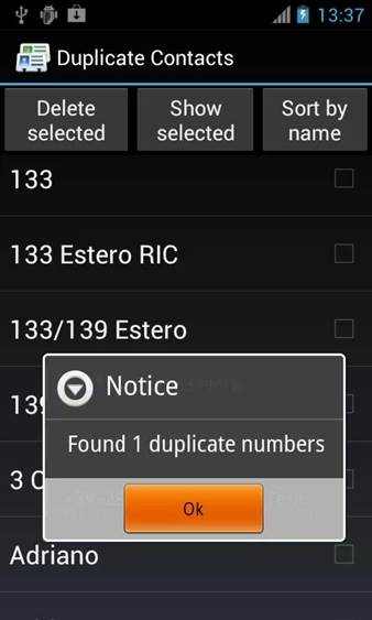 Duplicate Contacts