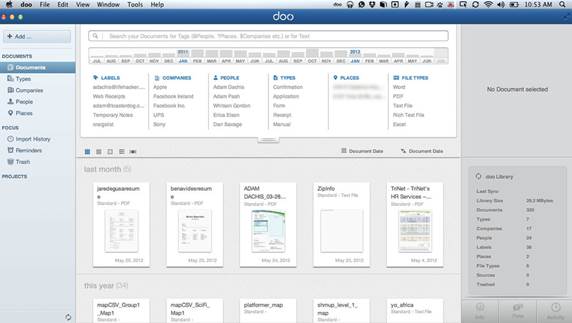 With Doo’s sorting options, you’ll never forget which cloud is storing your document.