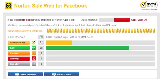 Norton Safe Web for Facebook