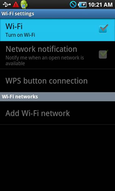 Deactivate Wi-Fi when not needed 