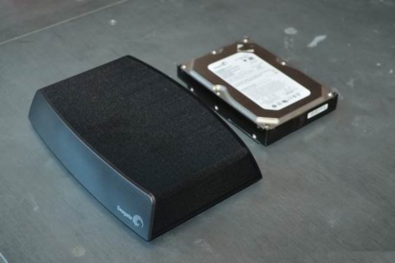 The Seagate Central is just about twice the size of a regular 3.5-inch hard drive.