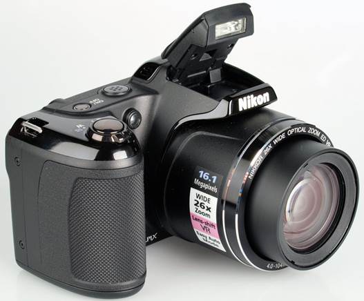 A compact camera with 26x optical zoom and a 16.1 megapixel sensor