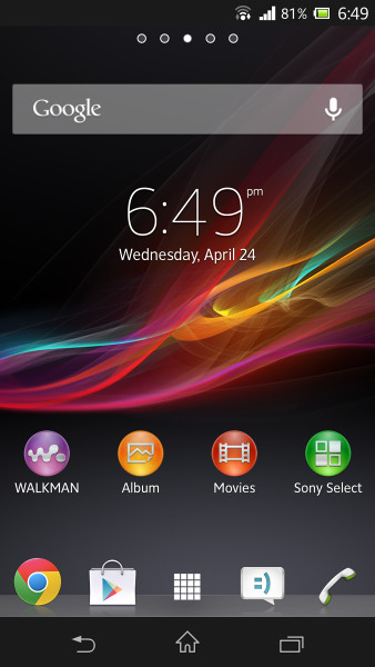 Sony Xperia SP’s interface