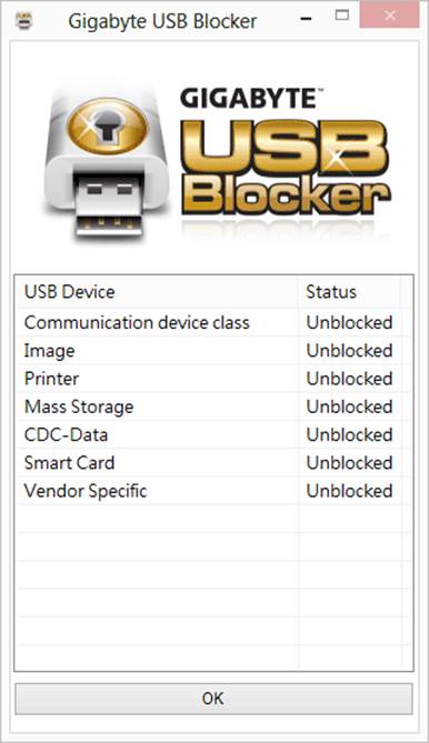 The USB Blocker utility