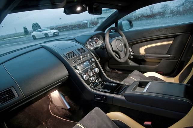 Even with its go-faster motives, the V12 S' cabin feels generously luxurious