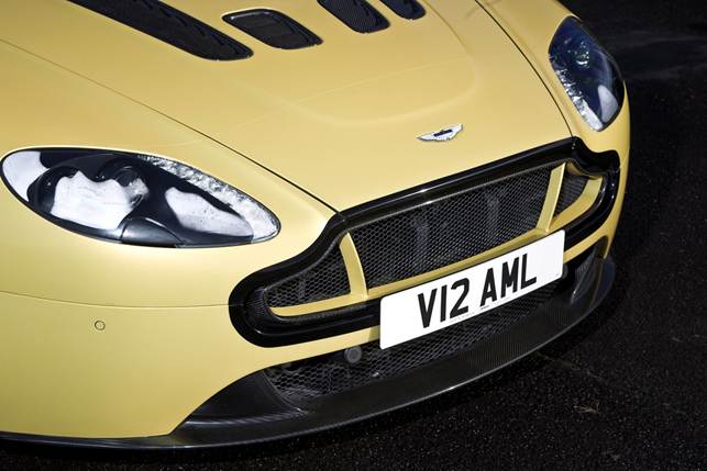 Small detail, such as the carbon fibre front grille, differentiates the V12 S from its V12 forebear