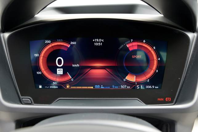 Sport mode changes the i8's instrumentation for a more performance-orientated layout