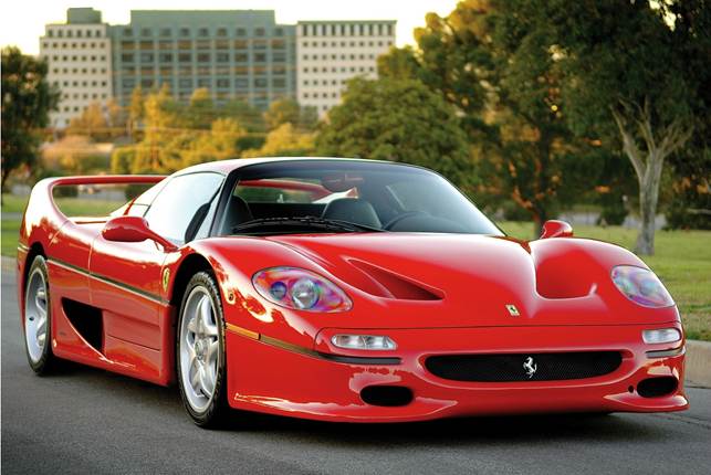 The F50 was Ferrari’s super car in 1995 and was built to commemorate the 50th anniversary of Ferrari